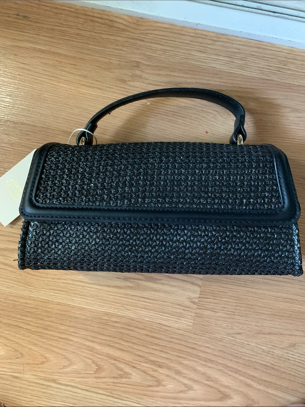 Primark Black Woven Top-Handle Clutch